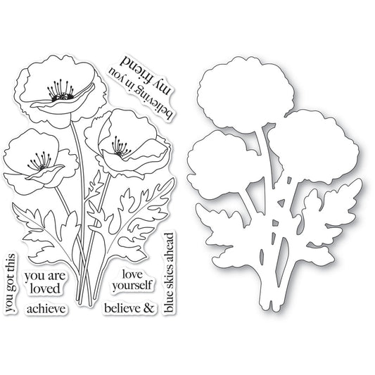 Memory Box - Playful Poppies Stamp & Die Bundle