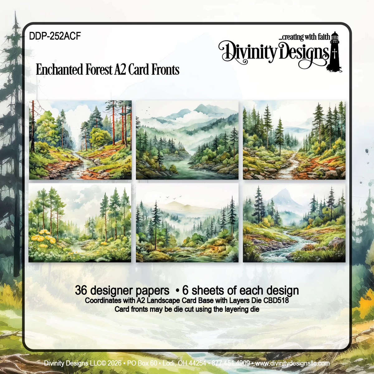 Divinity Designs - A2 Card Fronts - Enchanted Forest