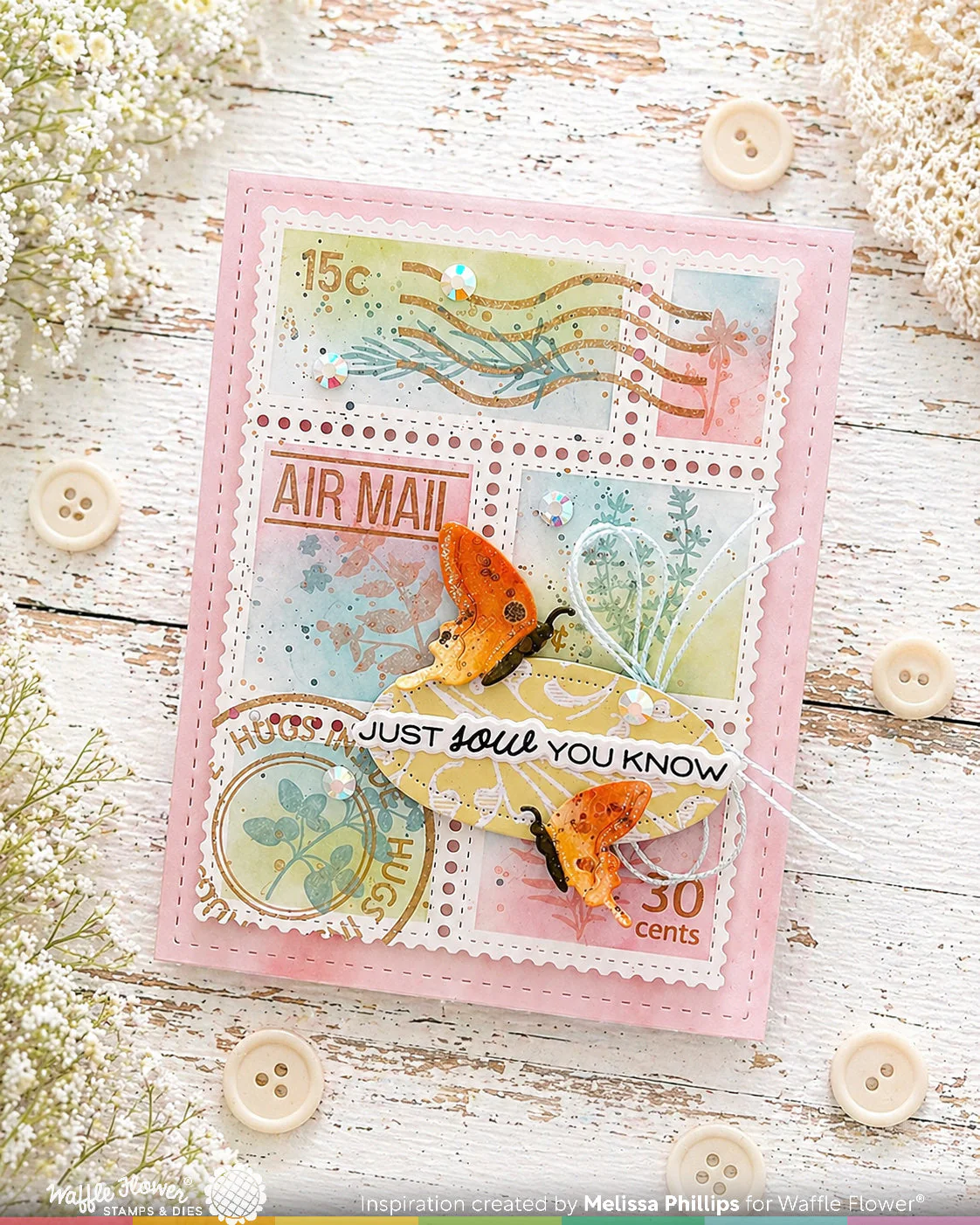 Waffle Flower - Postage Collage - Herb Silhouettes Stamp Set