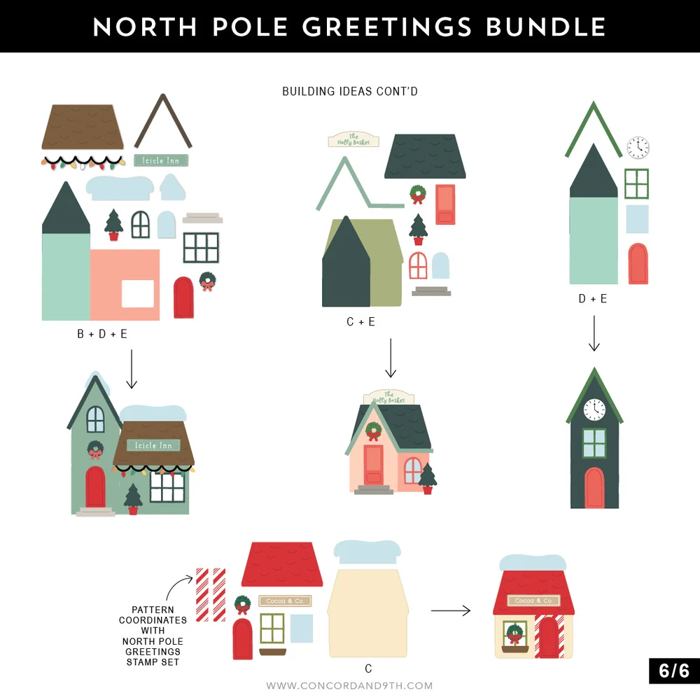 Concord & 9th - North Pole Greetings Stamp & Die Bundle