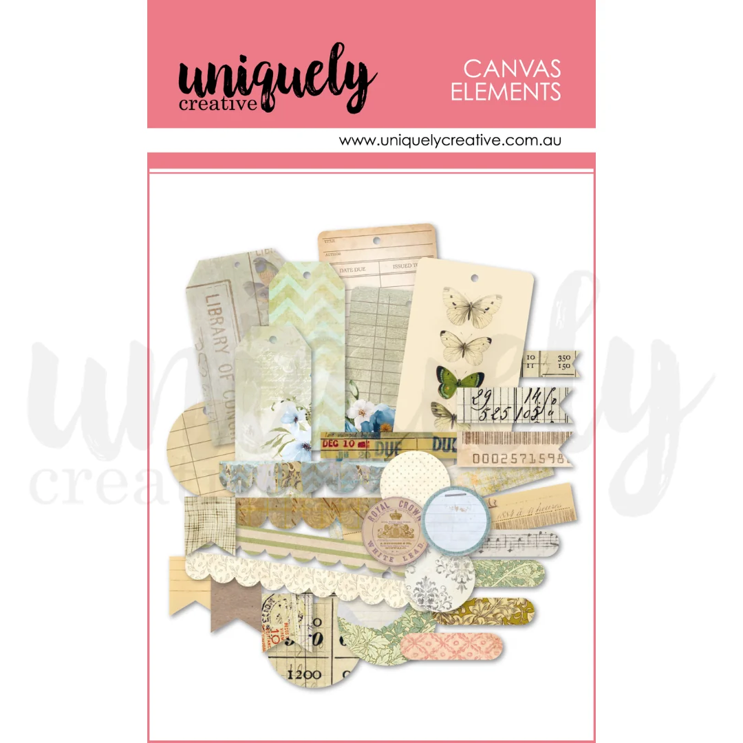 Uniquely Creative - Delighted Curiosities - Vintage Canvas Elements