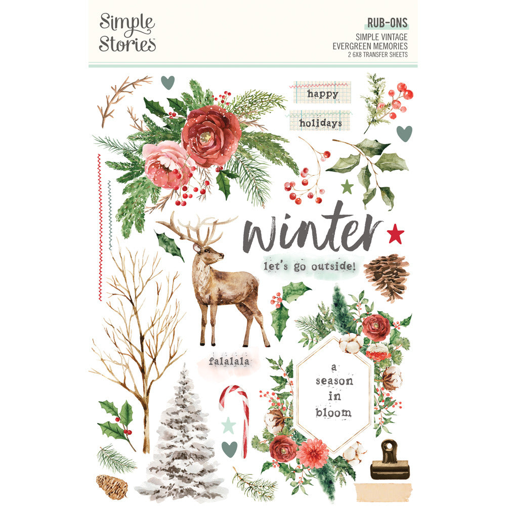 Simple Stories - Simple Vintage Evergreen Memories - Rub-ons