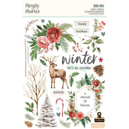 Simple Stories - Simple Vintage Evergreen Memories - Rub-ons