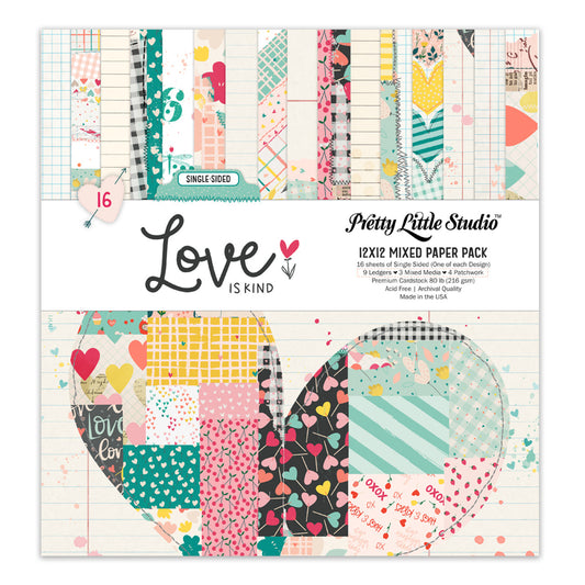 Pretty Little Studio - Love Is Kind - Mixed Paper Pack: 12x12