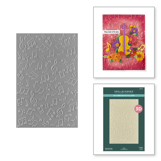 Spellbinders - 3D Embossing Folder - Musical Notes