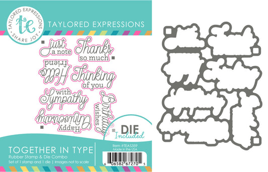 Taylored Expressions - Together in Type Stamp & Die Bundle