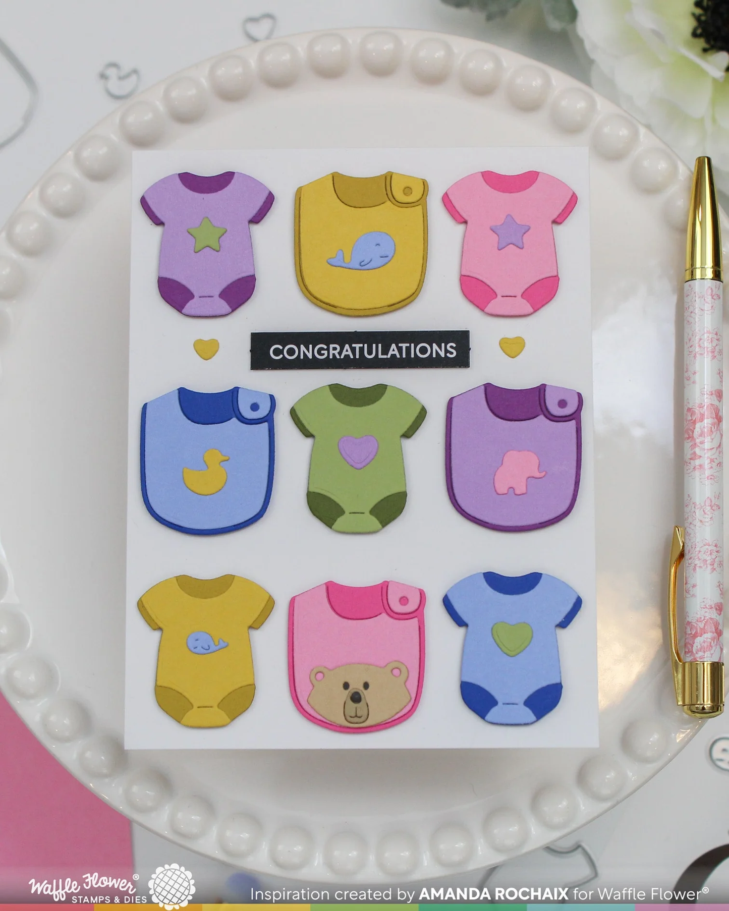Waffle Flower - Postage Collage - Baby Icons Die Set