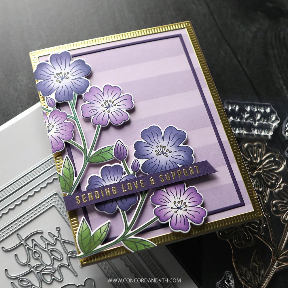 Concord & 9th - Spring Stems Stamp, Die & Stencil Bundle by Kristina Werner