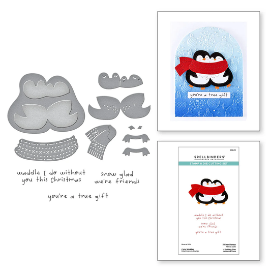Spellbinders - Cozy Waddles Stamp & Die Bundle