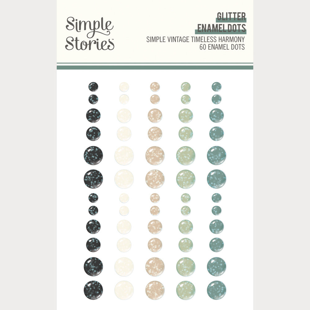 Simple Stories - Simple Vintage Timeless Harmony - Glitter Enamel Dots