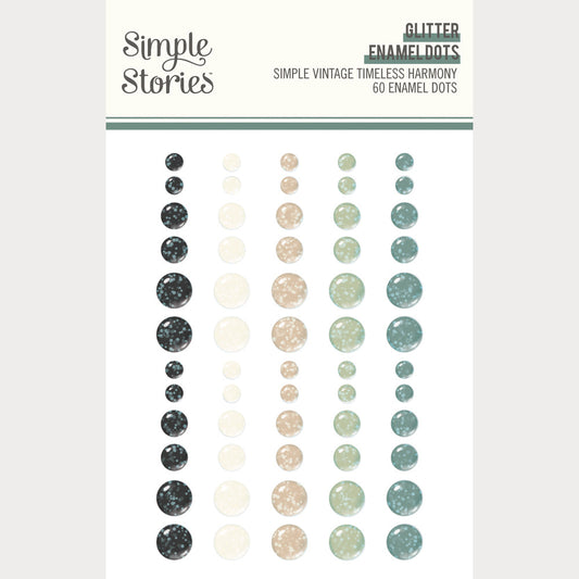 Simple Stories - Simple Vintage Timeless Harmony - Glitter Enamel Dots