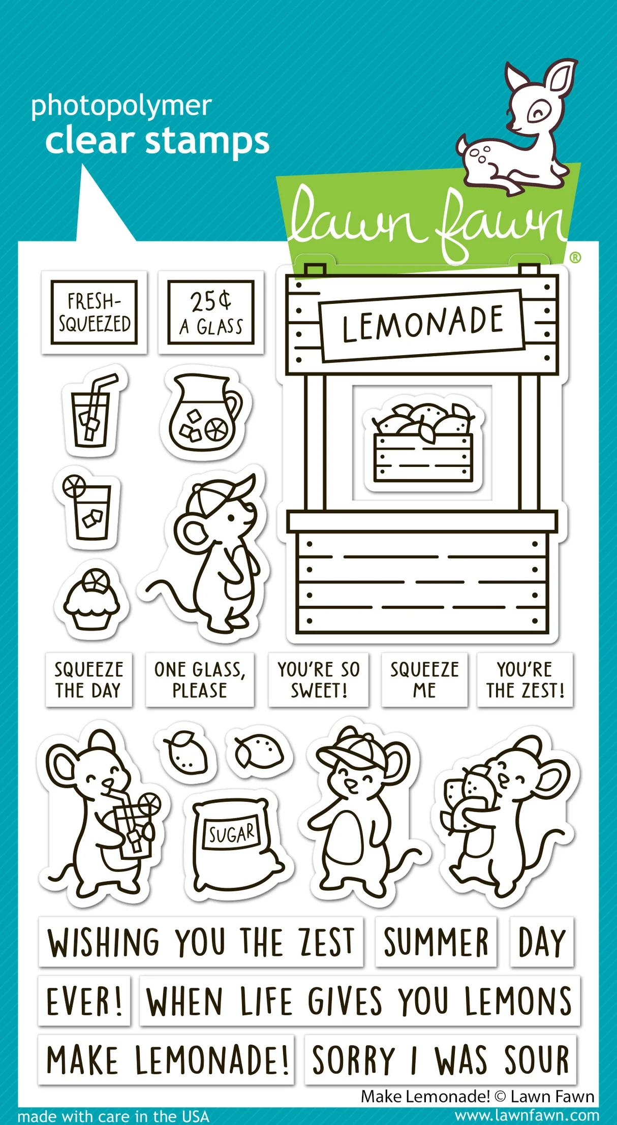Lawn Fawn - Make Lemonade! Stamp, Stencil & Die Bundle