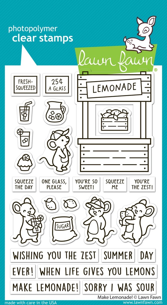 Lawn Fawn - Make Lemonade! Stamp, Stencil & Die Bundle