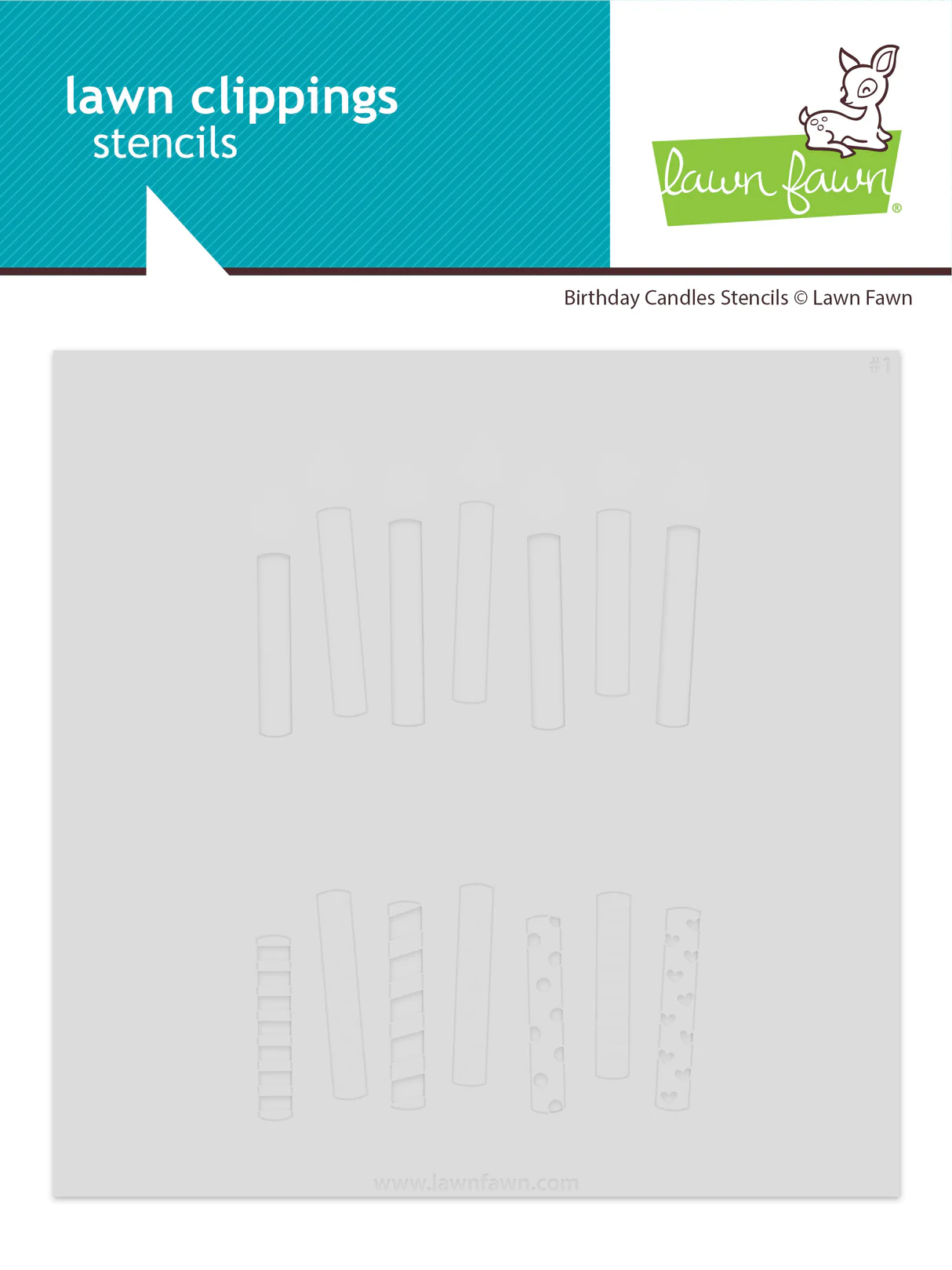 Lawn Fawn - Birthday Candles Stencils
