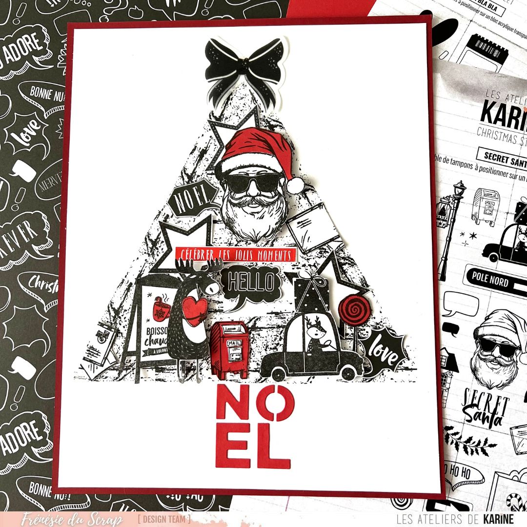 Les Ateliers de Karine - Christmas Street - Secret Santa Stamp Set