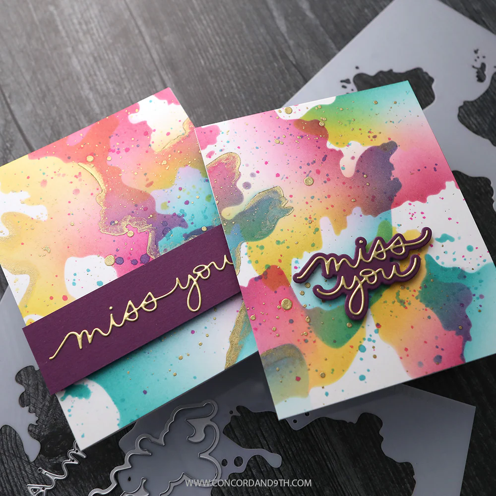 Concord & 9th - Small Script Greetings Die Set by Kristina Werner