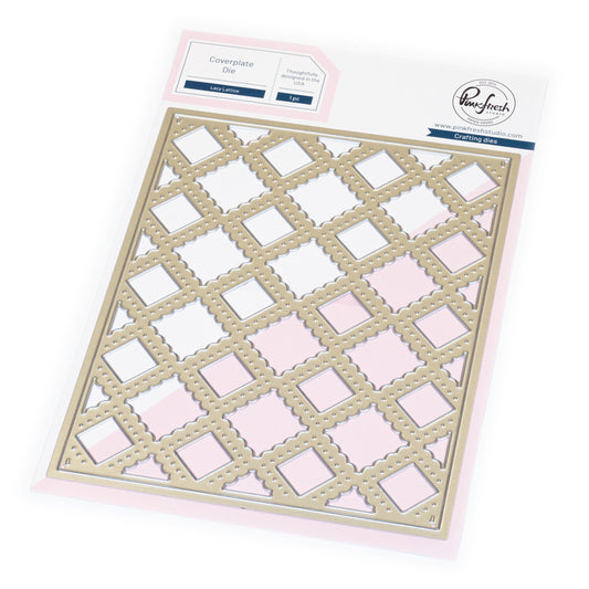 Pinkfresh - Lacy Lattice Coverplate Die