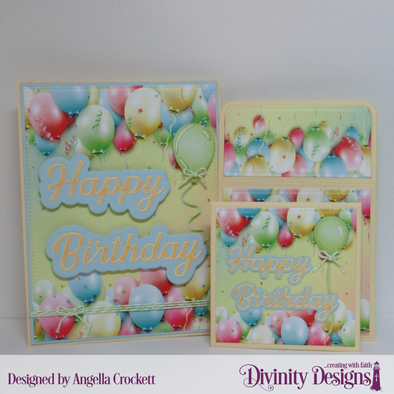 Divinity Designs - Birthday Balloons Gift Tag Card Fronts