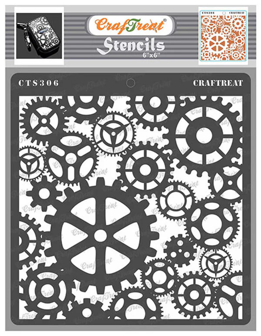 CrafTreat - Gears Stencil