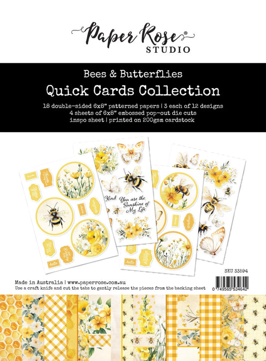 Paper Rose - Bees & Butterflies - Quick Cards Collection