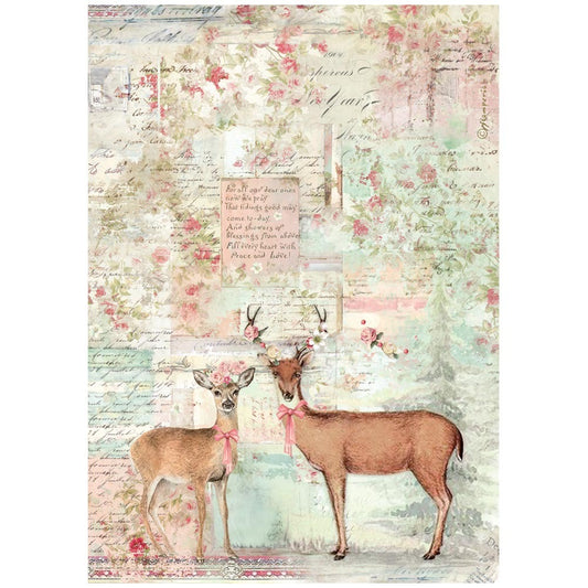 Stamperia - Winter Magic - Deer Rice Paper