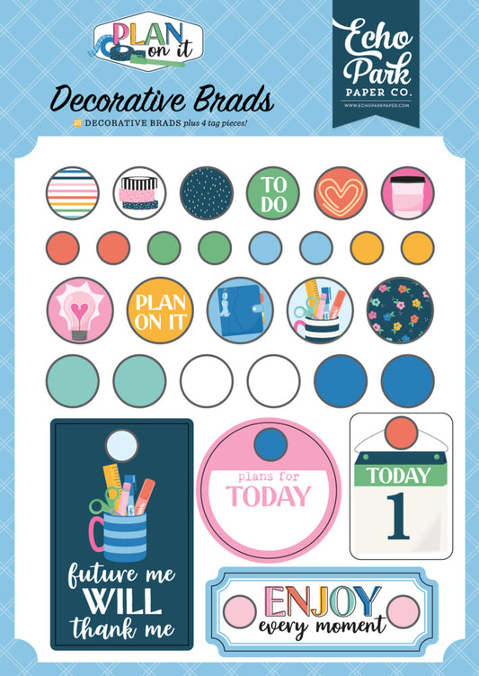 Echo Park - Plan On It - Decorative Brads