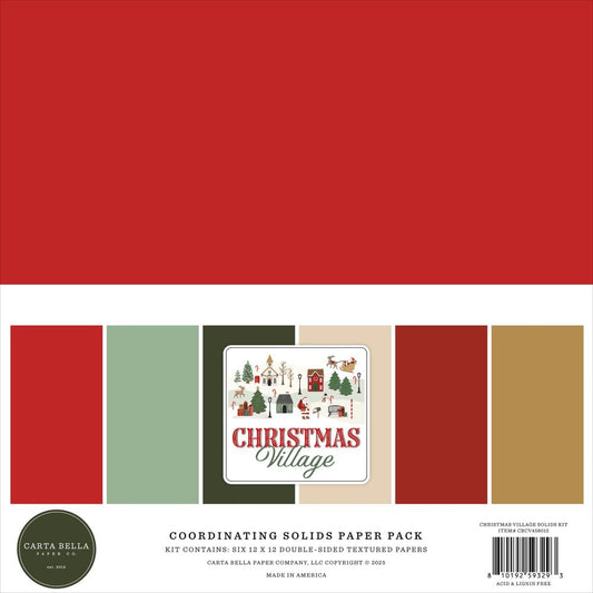Carta Bella - Christmas Village - Solids Paper Pack
