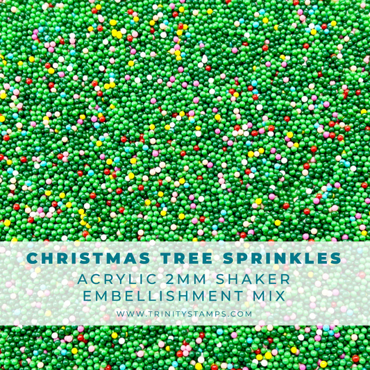 Trinity Stamps - Shaker Pop Embellishment - Opaque Christmas Tree Mix