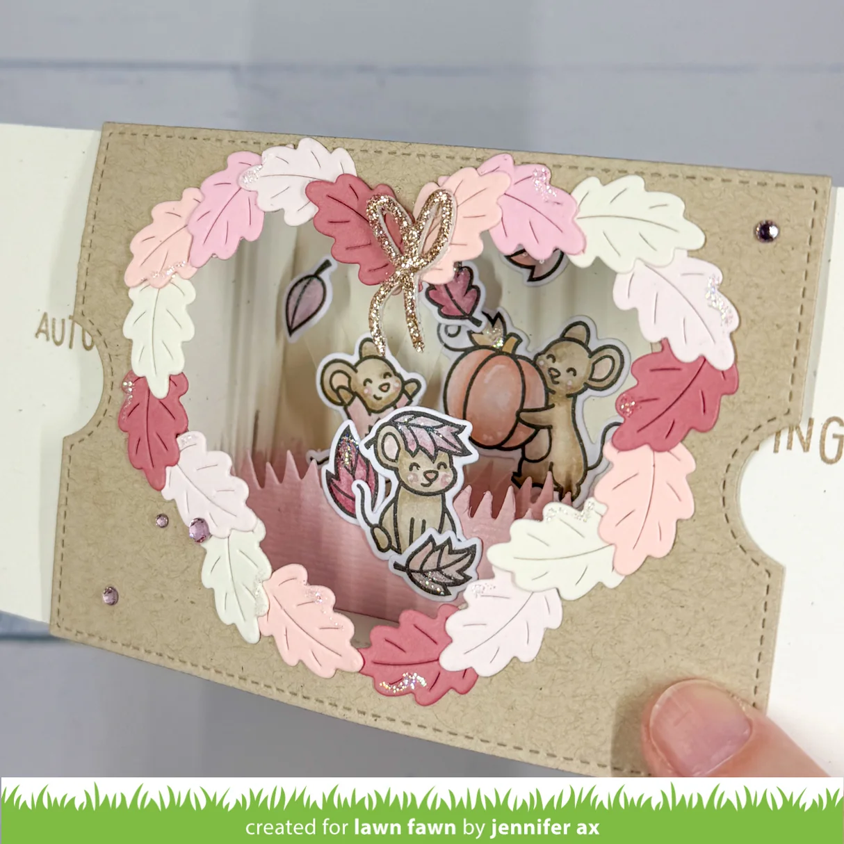 Lawn Fawn - Leaf and Acorn Border Die Set