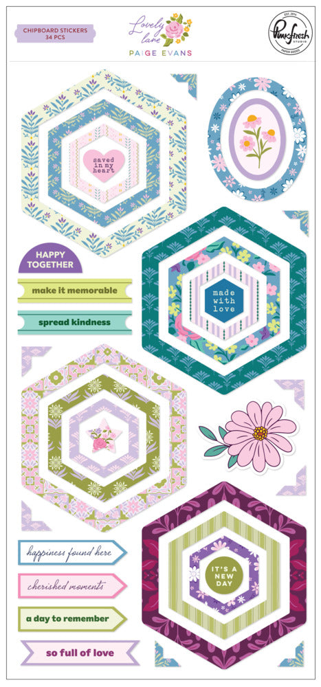 Pinkfresh - Lovely Lane - Chipboard Stickers