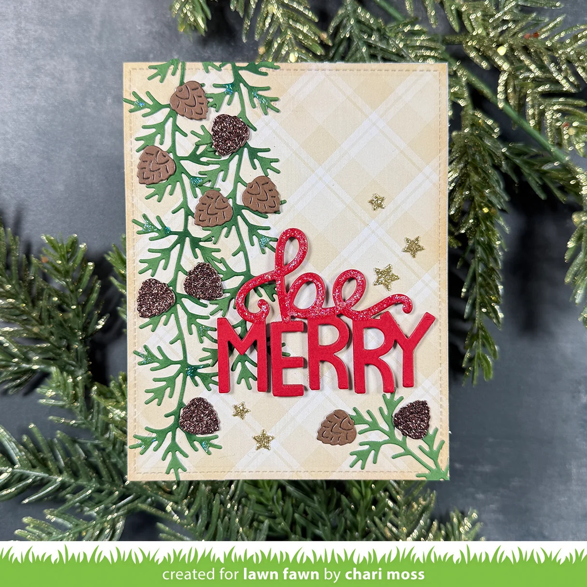 Lawn Fawn - Pinecone and Leaves Die Set