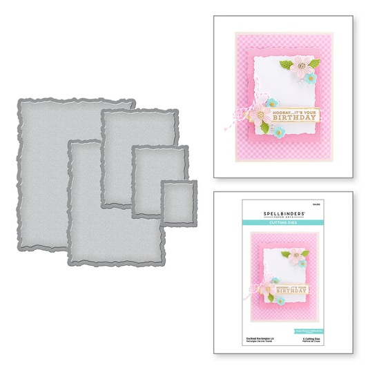 Spellbinders - Deckled Rectangles Large Die Set