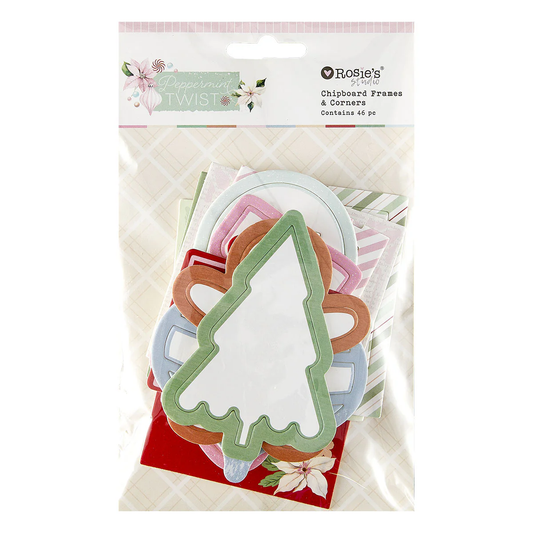 Rosie's Studio - Peppermint Twist - Chipboard Frames & Corners