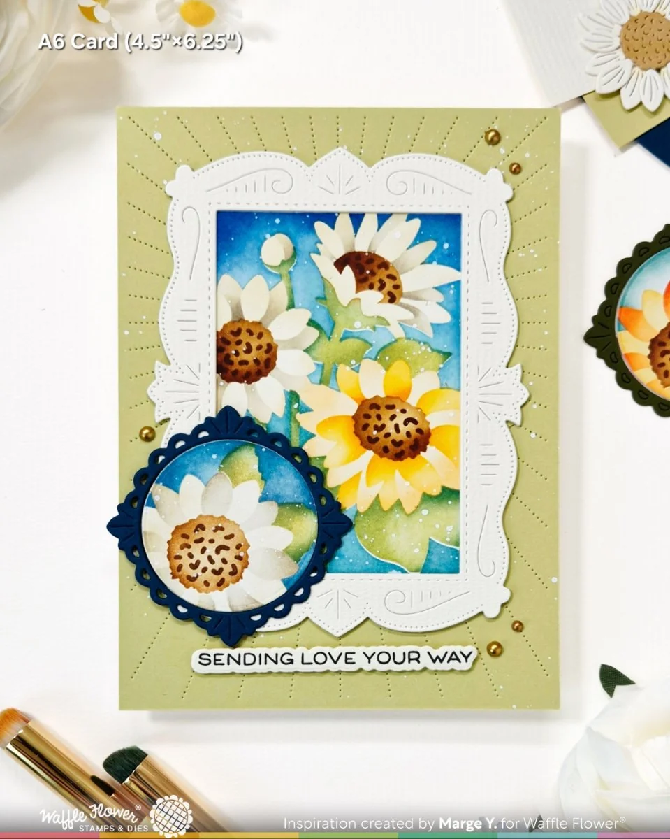 Waffle Flower - Sunshine Days Sentiments Stamp & Die Bundle