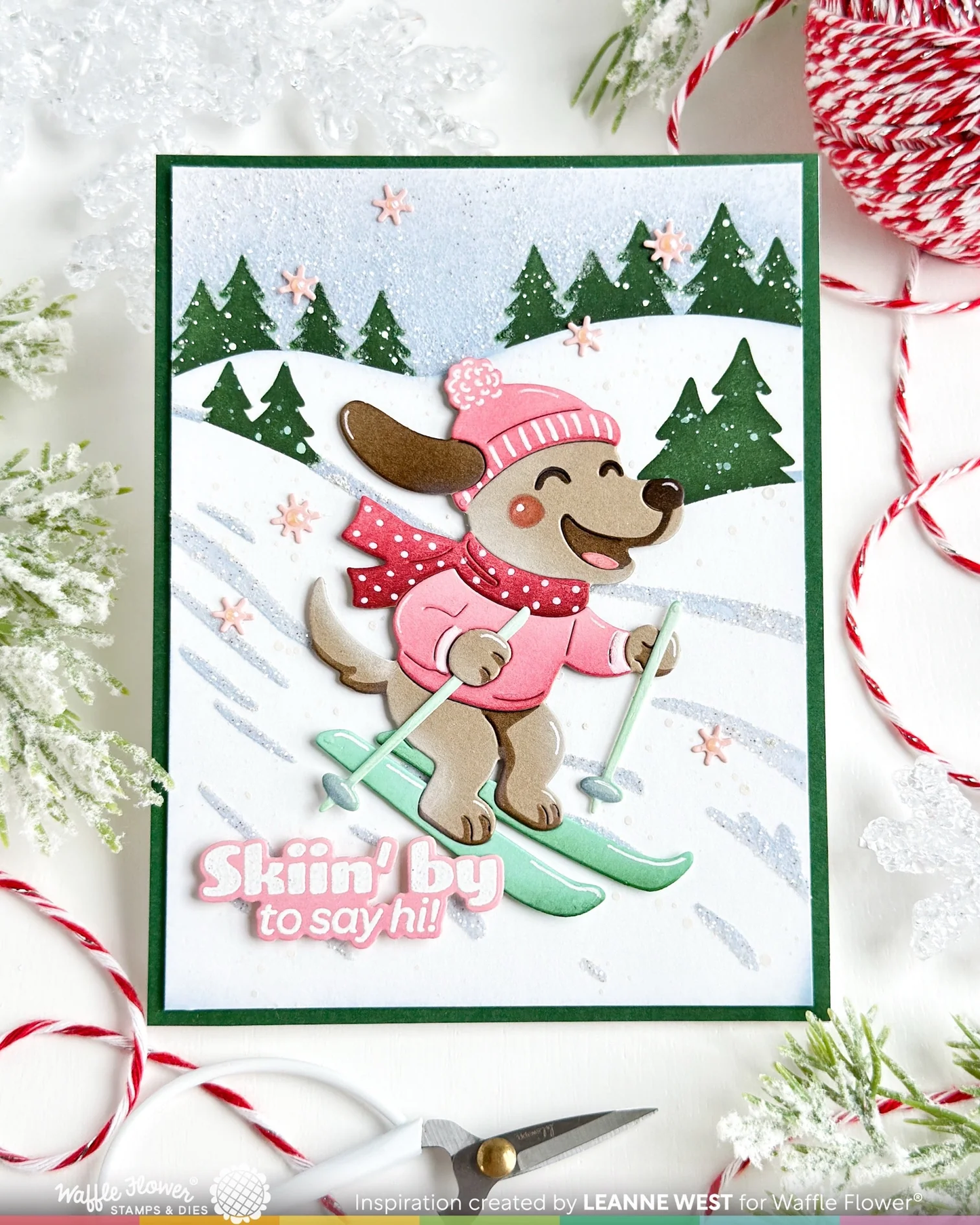 Waffle Flower - Pawder Day Sentiments Stamp & Die Bundle