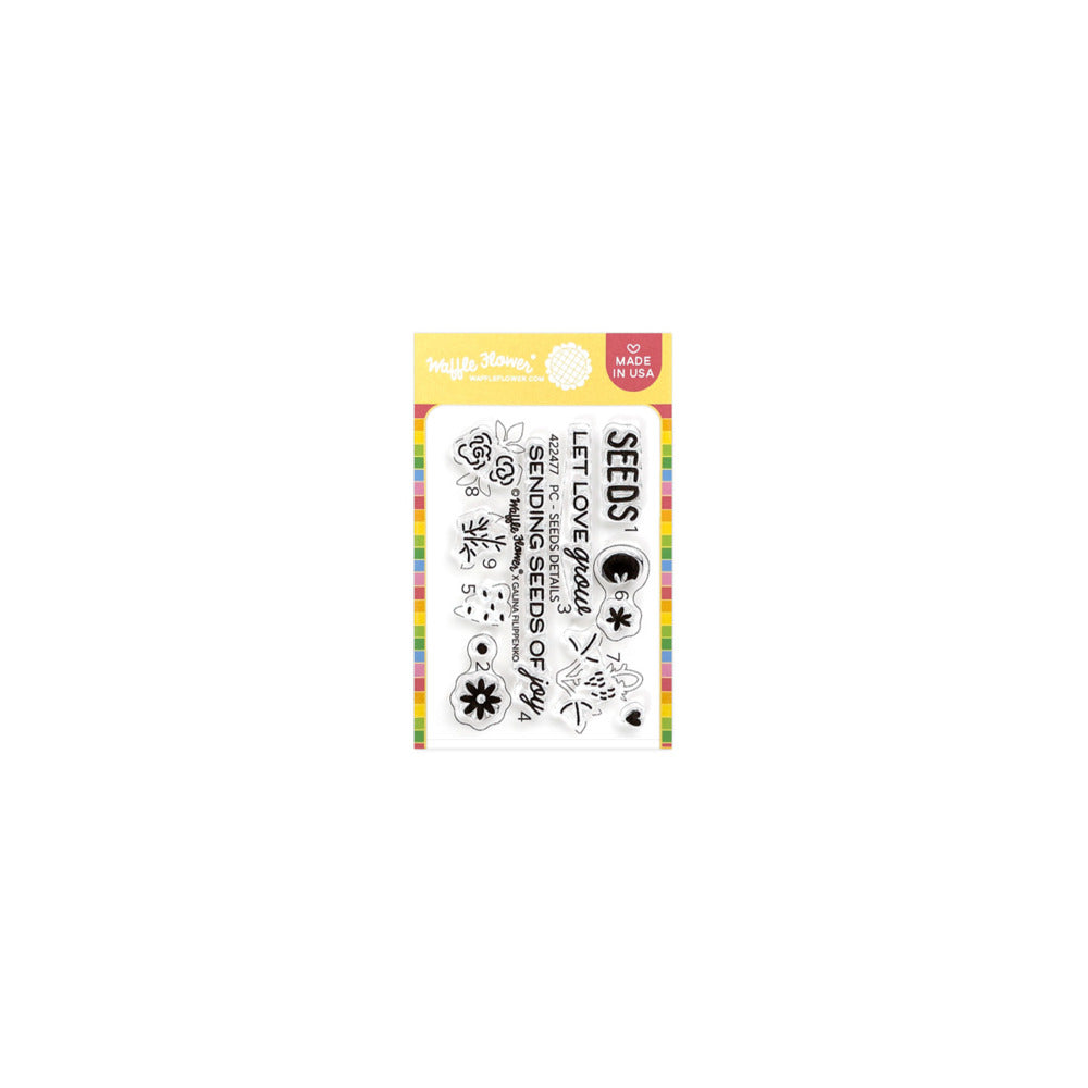 Waffle Flower - Postage Collage - Seed Details Stamp & Die Bundle