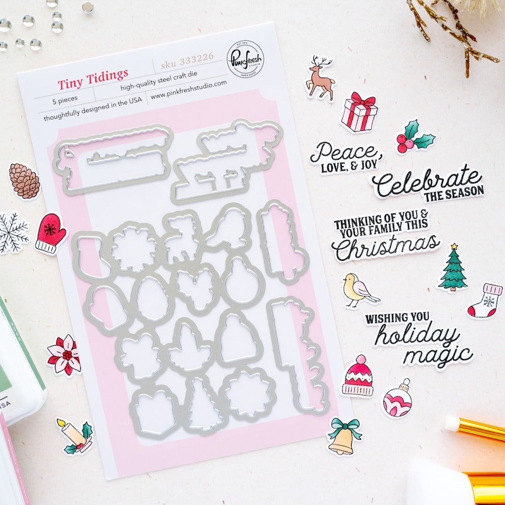 Pinkfresh - Tiny Tidings - Die Set