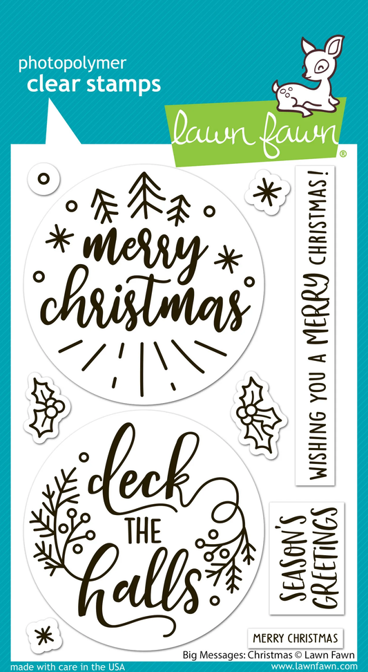 Lawn Fawn - Big Messages: Christmas Stamp & Die Bundle
