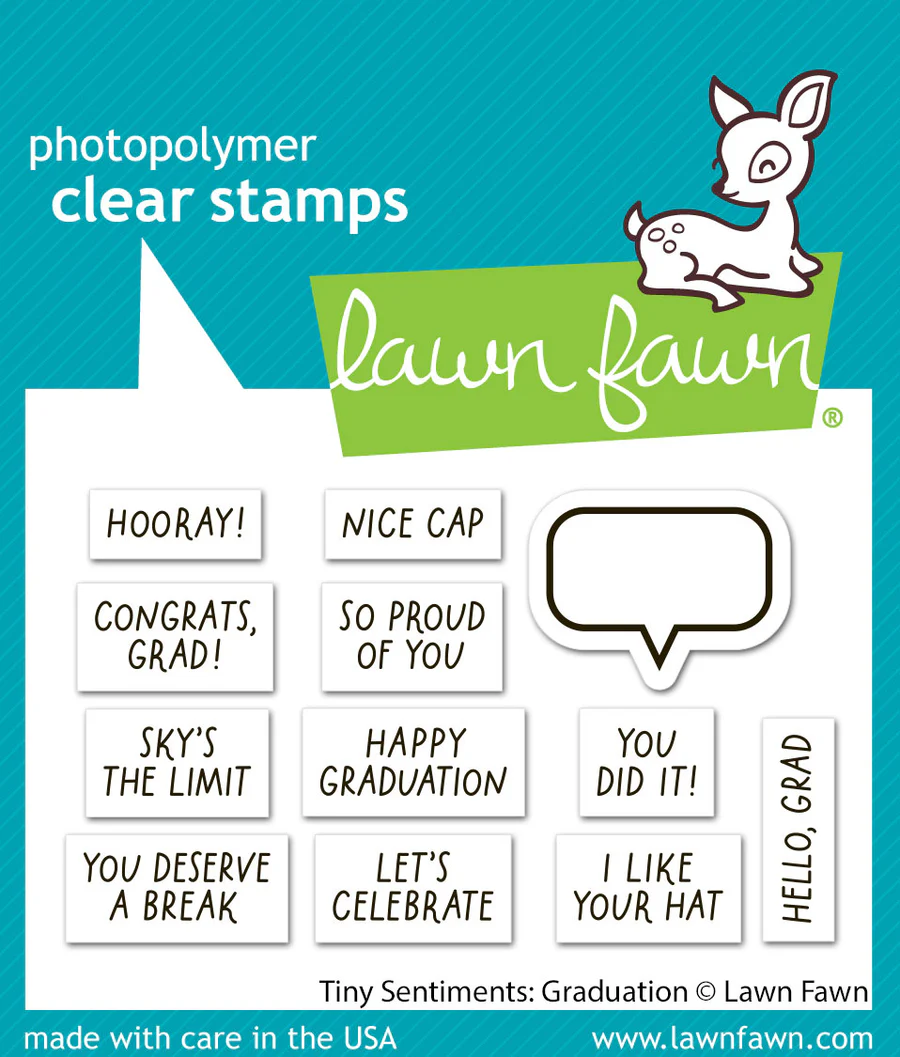 Lawn Fawn - Tiny Sentiments: Graduation Stamp & Die Bundle