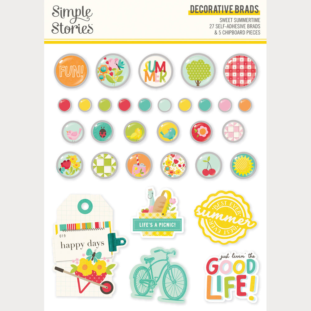 Simple Stories - Sweet Summertime - Decorative Brads