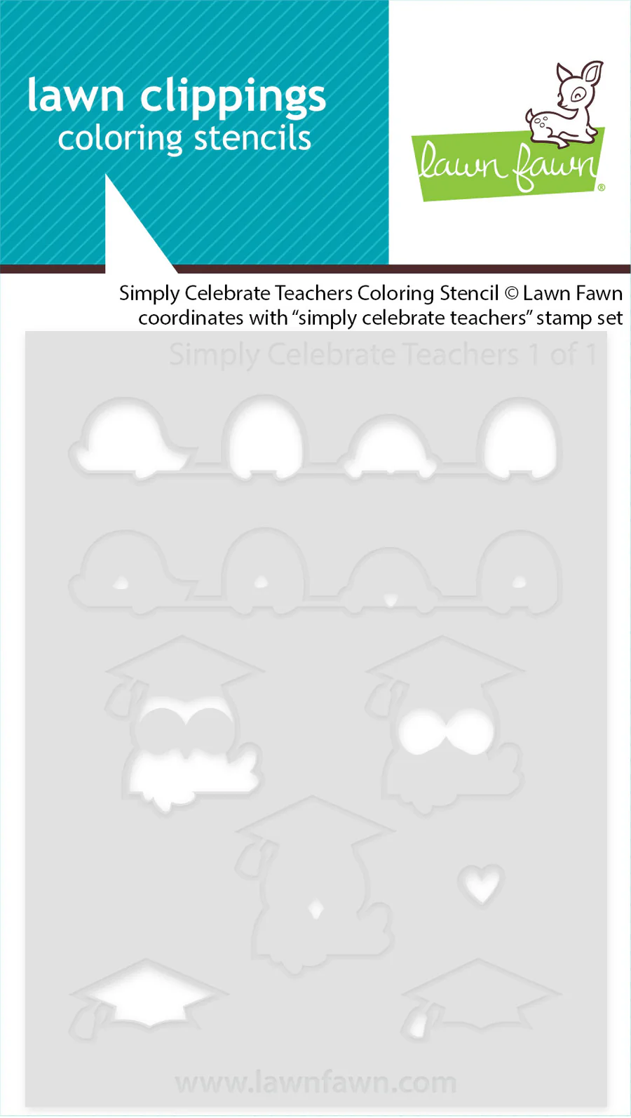 Lawn Fawn - Simply Celebrate Teachers Stamp, Die & Stencil Bundle
