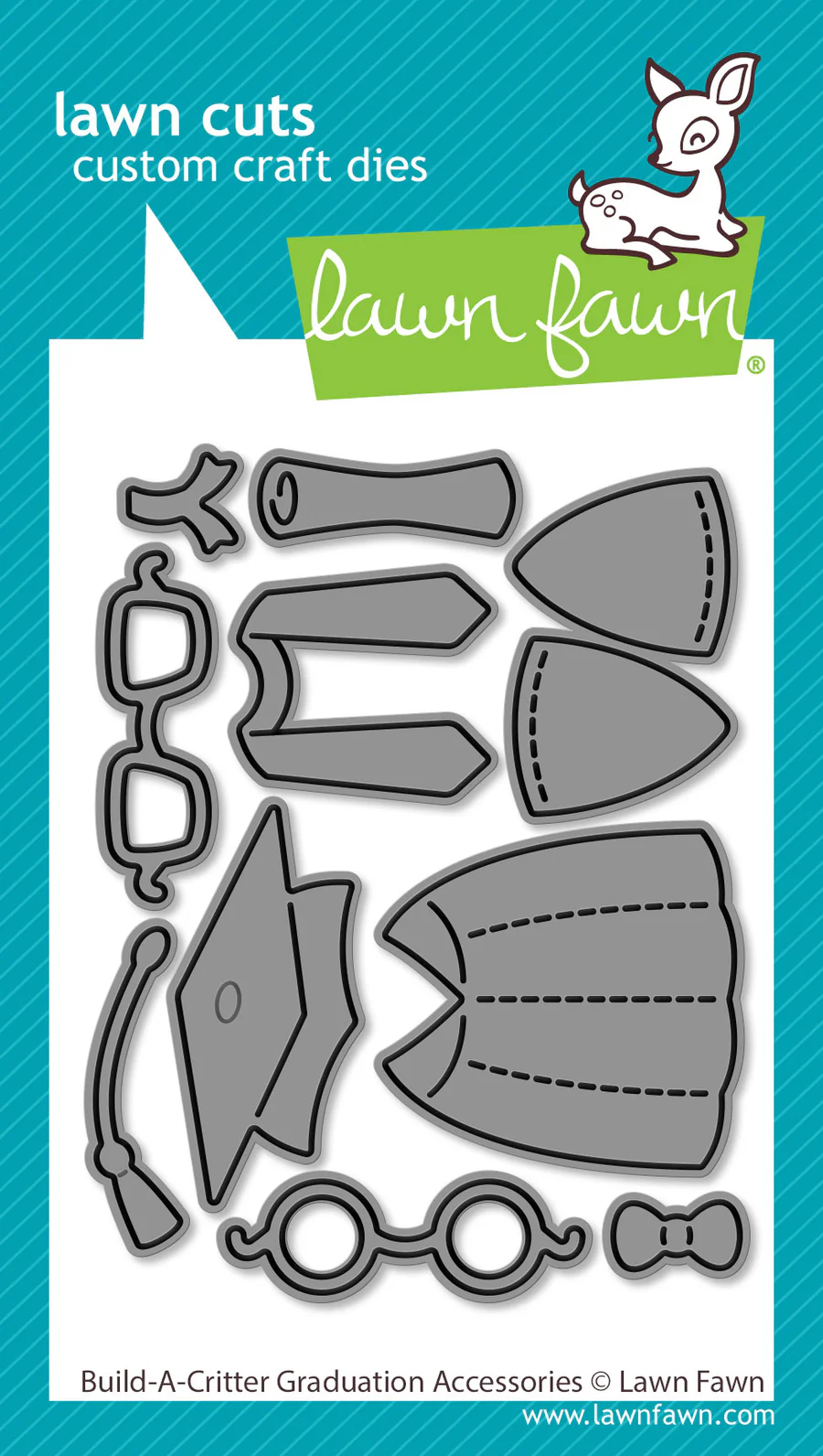 Lawn Fawn - Build-A-Critter Graduation Accessories Die Set