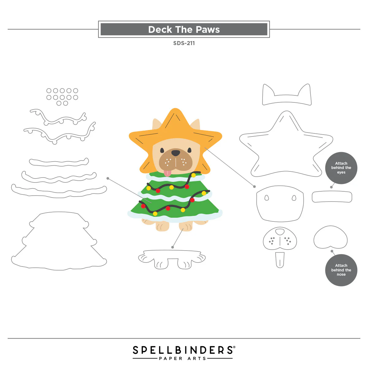 Spellbinders - Deck the Paws Stamp & Die Bundle