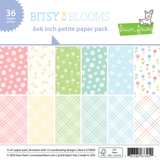 Lawn Fawn - Bitsy Blooms 6x6 Petite Paper Pack