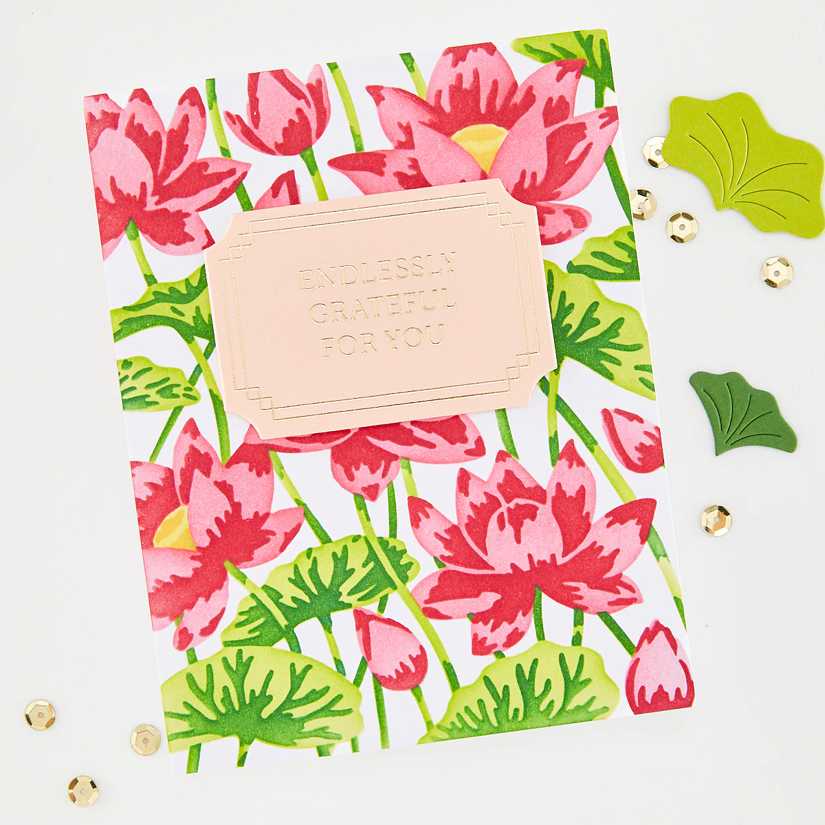 Hero Arts - Lotus Field Letterpress + Foil Plate & Stencil Bundle