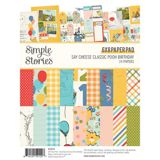 Simple Stories - Say Cheese Classic Pooh Birthday - 6x8 Paper Pad