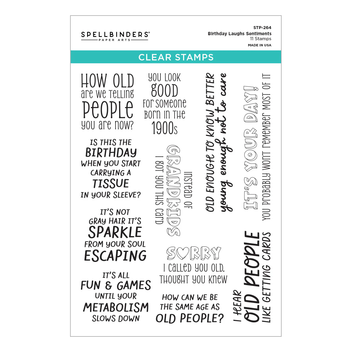 Spellbinders - Birthday Laughs Stamp Set