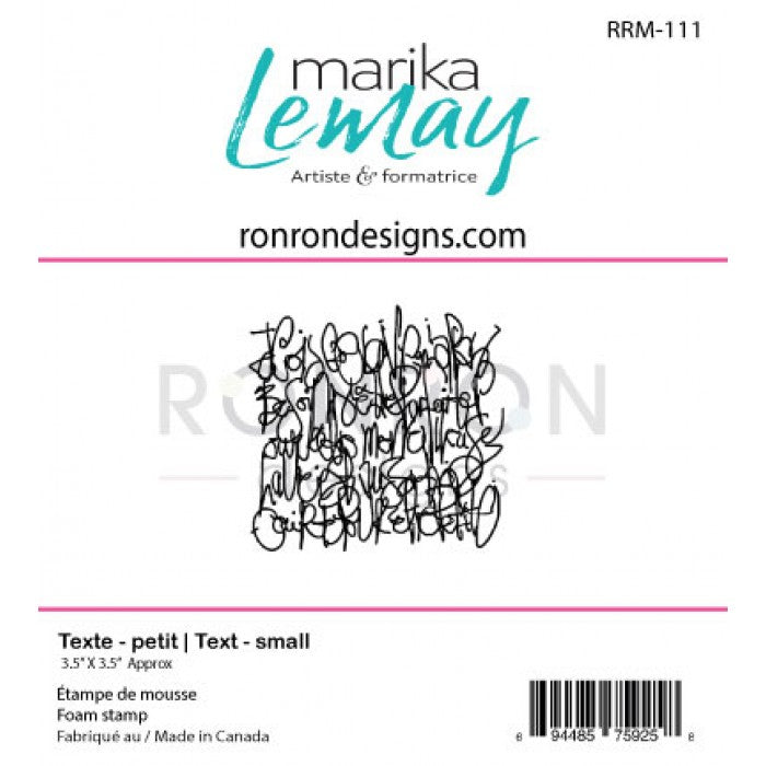 RonRon Designs - Foam Stamp - Text - Small