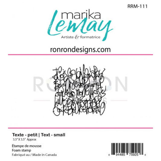 RonRon Designs - Foam Stamp - Text - Small