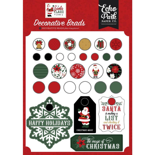Echo Park - Santa Claus - Adhesive Brads
